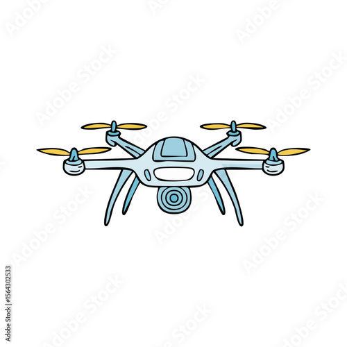 Modern quadcopter drone illustration