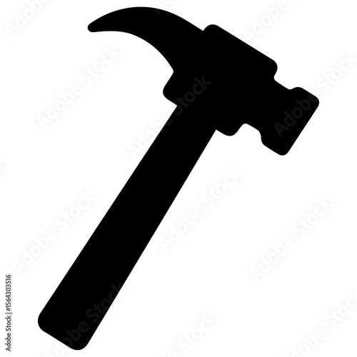Hammer icon representing tools and construction with transparent background

