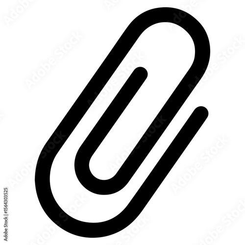 Paperclip icon symbolizing attachment and file linking with transparent background
