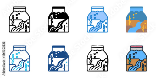 Terrarium icon set multiple style collection 