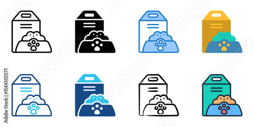 Food icon set multiple style collection 