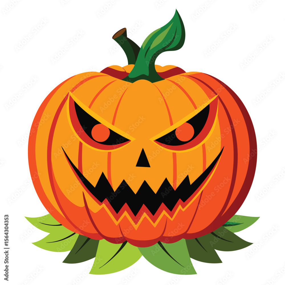 Naklejka premium halloween pumpkin vector 