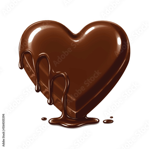 Melting Chocolate Heart Candy  Delicious Sweet Treat Valentines Day Romantic Gift