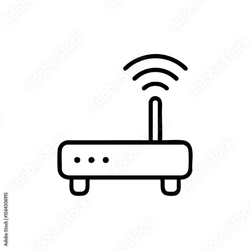 router outline icon vector illustration