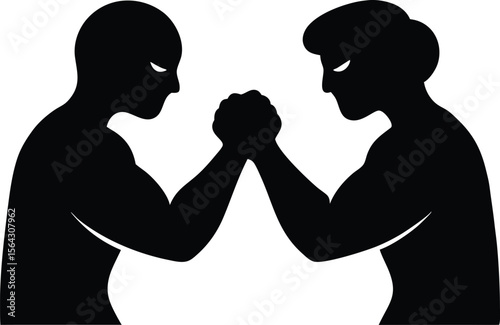 Arm wrestling or armwrestling sport flat vector icon for sports apps and websites vector design