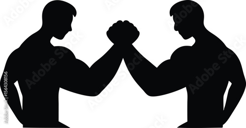 Arm wrestling or armwrestling sport flat vector icon for sports apps and websites vector design