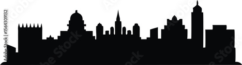 Bangalore skyline horizontal banner. Bangalore, India. Vector template for your design.