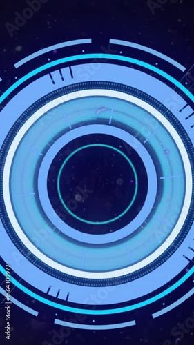 Animation of scope scanning and glowing lines flashing