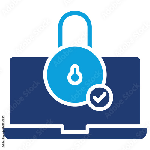 Data Access Flat Blue Icon
