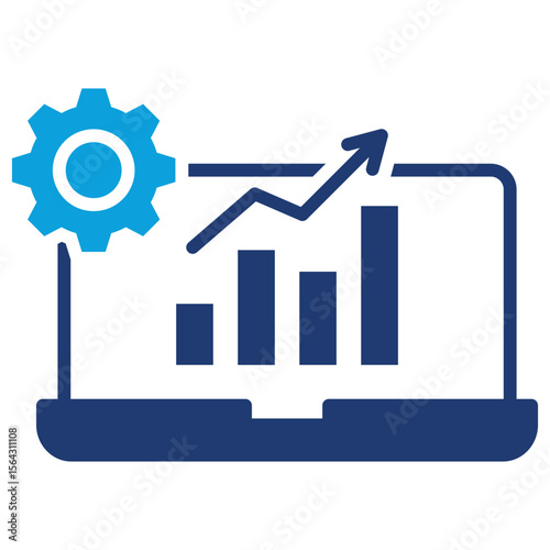Result Flat Blue Icon