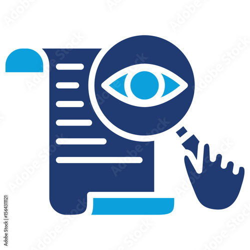 Audit Flat Blue Icon