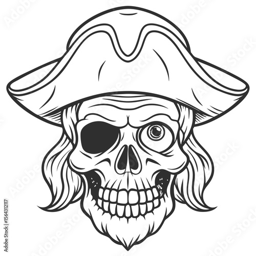 beautiful vintage skull vector art