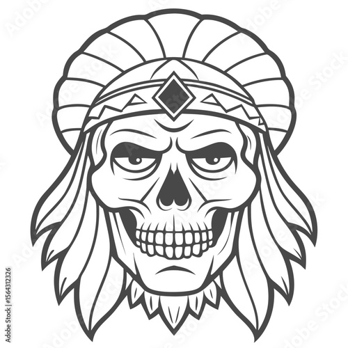 beautiful vintage skull vector art