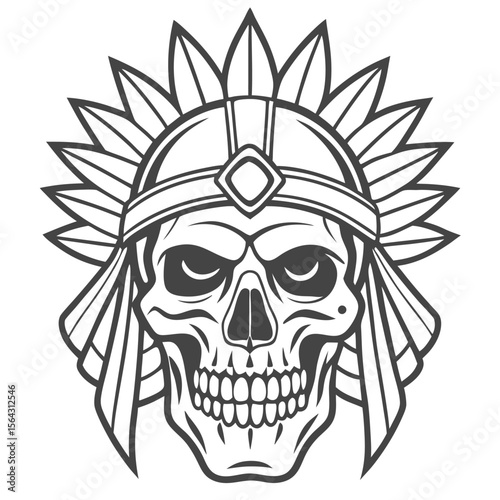 beautiful vintage skull vector art