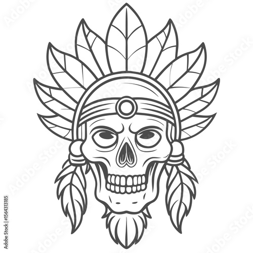 beautiful vintage skull vector art