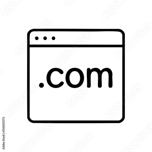 domain outline icon vector illustration