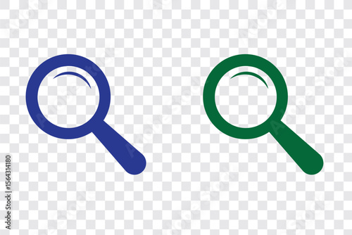 Search icon. Magnifying glass vector illustration. Explore and discover symbol. Zoom and enlarge sign. Magnifier pictogram. Research tool concept.