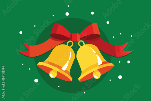 christmas bells with ribbon