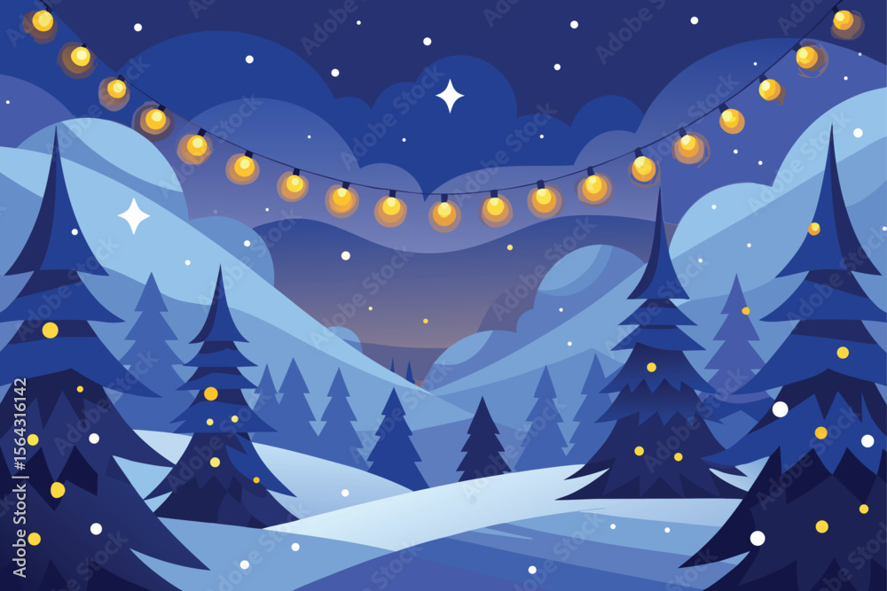 Fototapeta premium winter landscape with snow