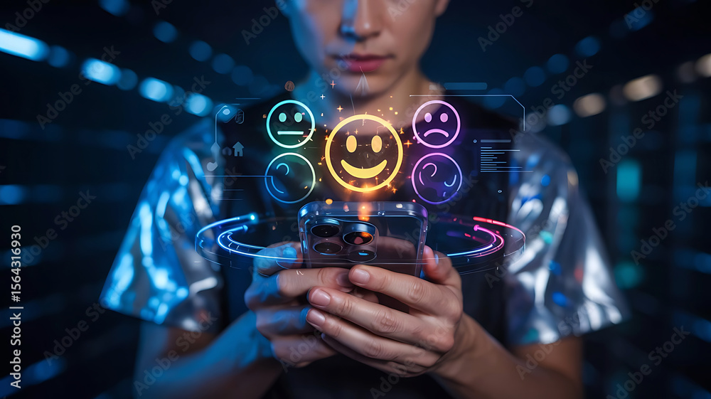 Fototapeta premium Analyzing Customer Feedback A Futuristic Approach to Sentiment Analysis