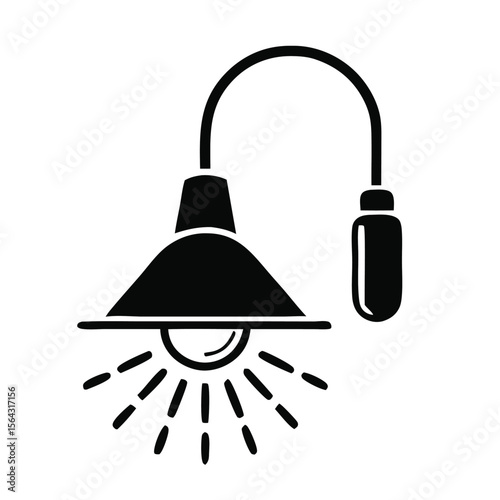 Hanging pendant lamp Icon. Hanging lamp icon vector on trendy design. Hang lamp icon or logo isolated sign symbol vector illustration - high quality black style vector icons.
 