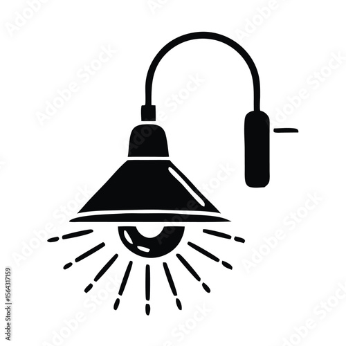 Hanging pendant lamp Icon. Hanging lamp icon vector on trendy design. Hang lamp icon or logo isolated sign symbol vector illustration - high quality black style vector icons.
 