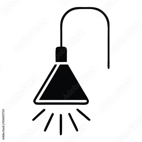 Hanging pendant lamp Icon. Hanging lamp icon vector on trendy design. Hang lamp icon or logo isolated sign symbol vector illustration - high quality black style vector icons.
 