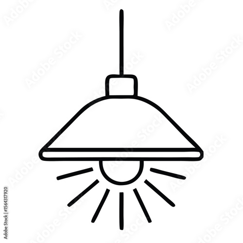 Hanging pendant lamp Icon. Hanging lamp icon vector on trendy design. Hang lamp icon or logo isolated sign symbol vector illustration - high quality black style vector icons.
 