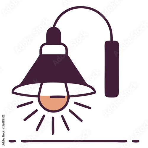 Hanging pendant lamp Icon. Hanging lamp icon vector on trendy design. Hang lamp icon or logo isolated sign symbol vector illustration - high quality black style vector icons.
 