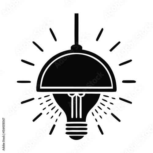 Hanging pendant lamp Icon. Hanging lamp icon vector on trendy design. Hang lamp icon or logo isolated sign symbol vector illustration - high quality black style vector icons.
 