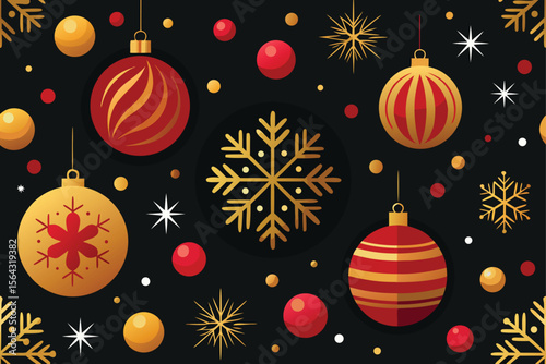 christmas background with balls