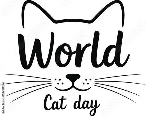 World Cat Day: Celebrating Feline Friends Globally with Cute Face Design