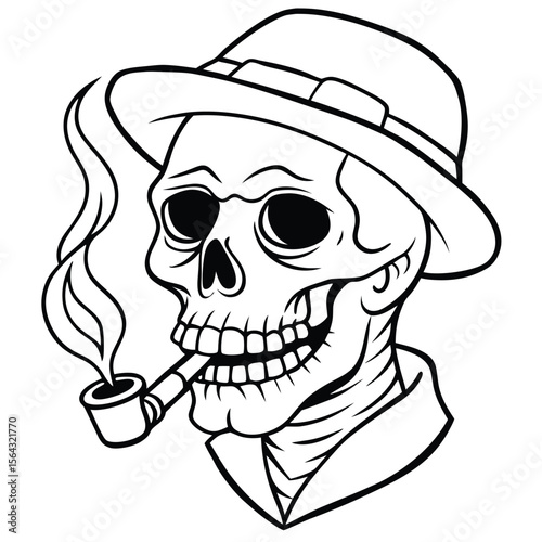Skull in smoke mood