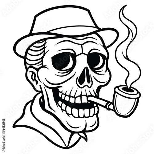Skull in smoke mood