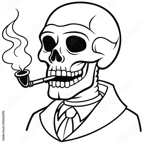 Skull in smoke mood