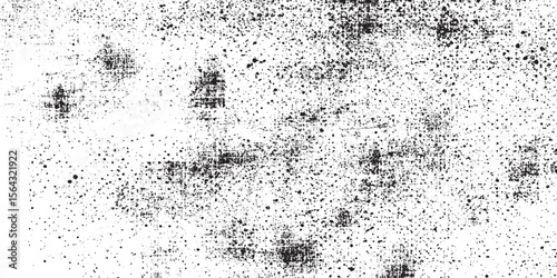 Dirty or dust film grain speck grit grunge overlay on white background grain noise particles. black and white gritty grunge background. black and white rough vintage distress  vector illustration 