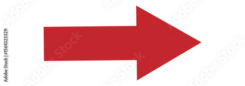 Long arrow. Red arrow pointing left. Red arrow icon. Straight long arrow pointing. Vector red long arrow icon. Thin long arrow vector icon. a solid long arrow pointing , on a white background.