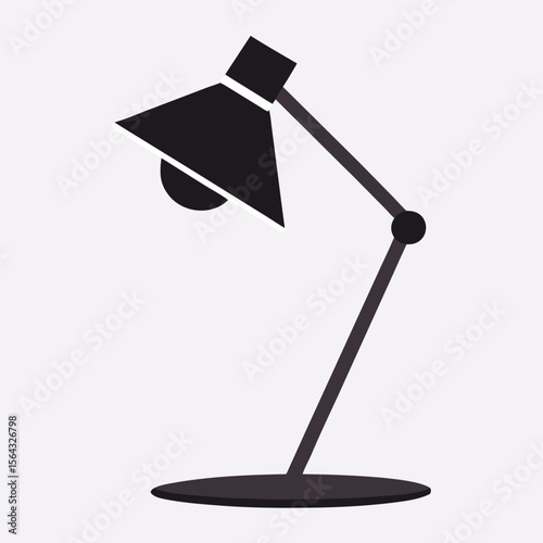 Modern black adjustable desk lamp with a geometric design and a sturdy base perfect for task lighting and study