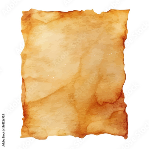 My Watercolor illustration with old paper painting isolated on a white background, illustration, AI painting design, vector set, eps format, My illustration design