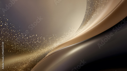 Abstract Golden Particles Flowing over Curved Surfaces