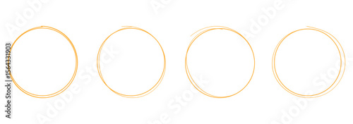 Hand drawn circle line sketch set. Circular vector image. Vector brush strokes circles of paint on white background, doodle round circles for message note mark . eps 10