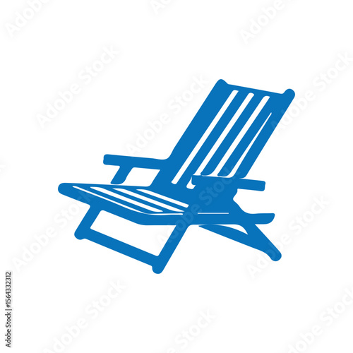 beach chair on white background