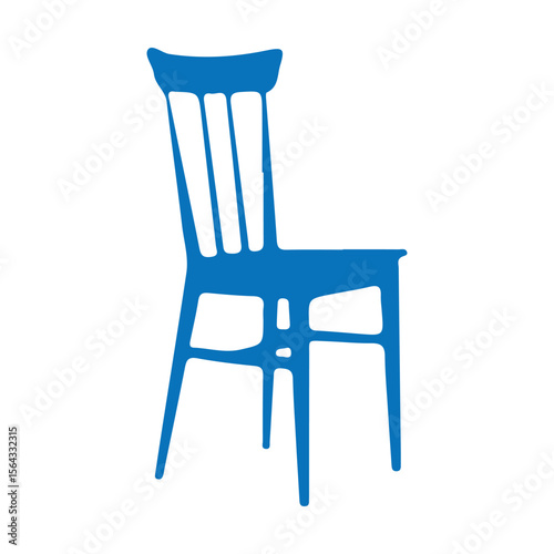 blue chair isolated on white