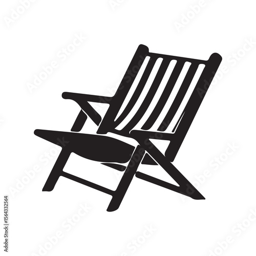 beach chair isolated on white
