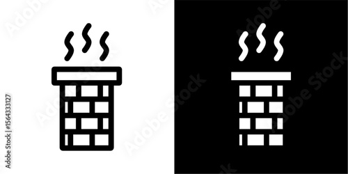 Chimney Icon: Symbolizing Warmth, Home Heating & Industrial Emissions