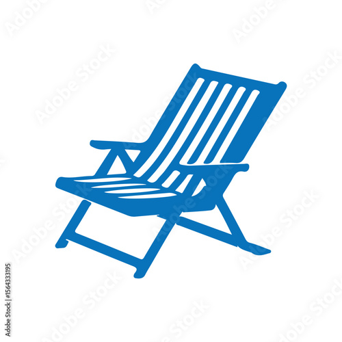 beach chair isolated on white
