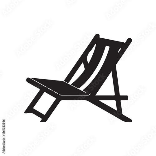 beach chair isolated on white