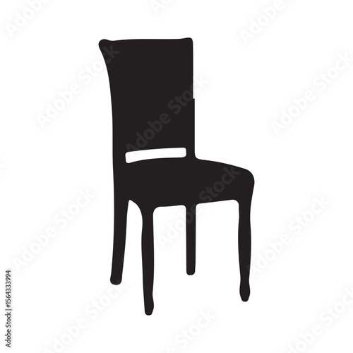 black leather chair