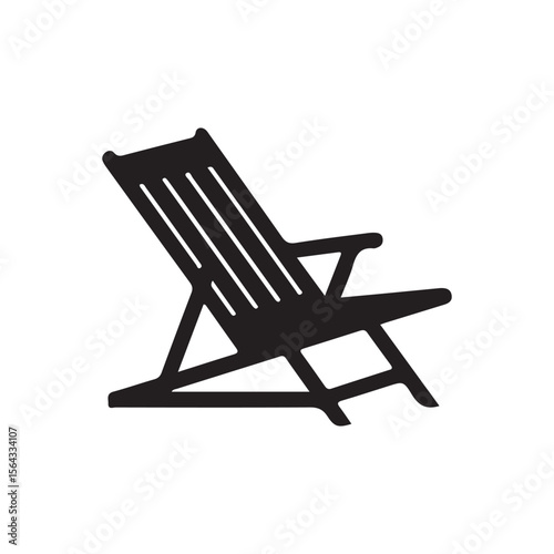 beach chair isolated on white