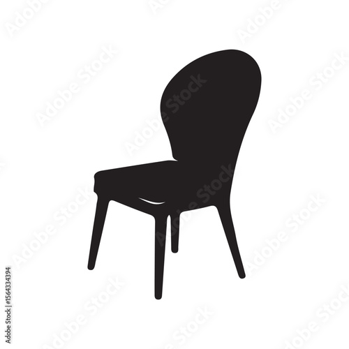 black leather chair isolated